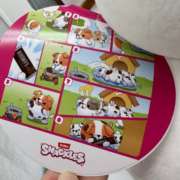 New Zuru Snackle Benji Corgi 14” JUMBO Plush w/ HERSHEY’S CHOCOLATE Snackles NWT - Picture 8 of 9